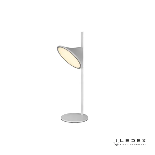 Настольная лампа LED Syzygy F010110 WH iLedex белая 1 лампа, основание белое металл в стиле современный хай-тек  фото 2