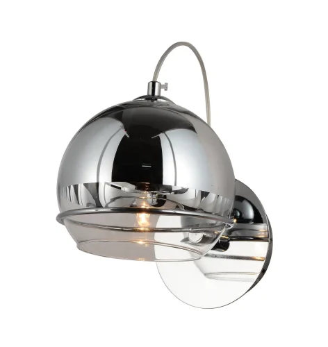 Бра Veroni LDW 1029-1 CHR Lumina Deco прозрачный на 1 лампа, основание хром в стиле современный 
