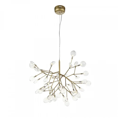 Люстра подвесная Riccardo SL411.203.45 ST-Luce прозрачная на 45 ламп, основание золотое в стиле современный ветви