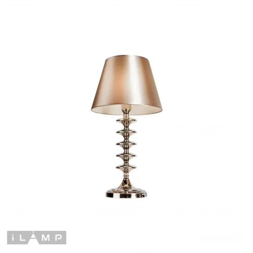 Настольная лампа Rolling T2406-1 Nickel iLamp коричневая 1 лампа, основание никель металл в стиле современный американский  фото 3