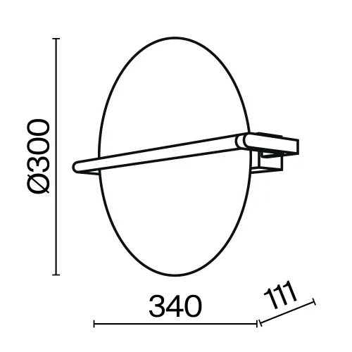 Бра LED Mira MOD279WL-L14G3K Maytoni белый на 1 лампу, основание белое золотое в стиле современный отражённый свет фото 14