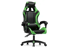 Кресло игровое Rodas black / green 15244 Woodville, зелёный/искусственная кожа, ножки/пластик/чёрный, размеры - *1310***670*600