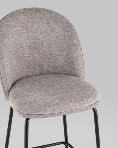 Стул полубарный Echo, светло-серый УТ000038596 Stool Group, серый/шенилл, ножки/металл/чёрный, размеры - ***** фото 7