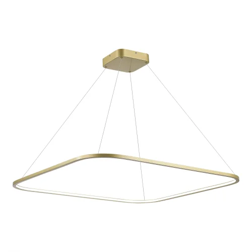 Светильник подвесной LED ST610 ST610.243.52 ST-Luce золотой 1 лампа, основание золотое в стиле хай-тек современный квадраты