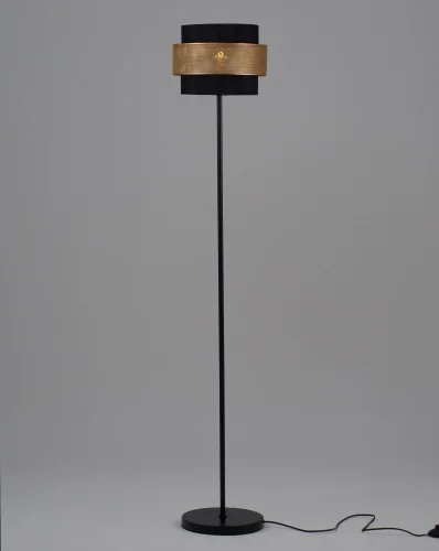 Торшер Gela V10494-1F Moderli  золотой чёрный 1 лампа, основание чёрное в стиле современный лофт
 фото 7