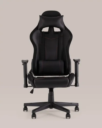 Кресло спортивное TopChairs GMM-080, черный УТ000036996 Stool Group, чёрный/экокожа, ножки/пластик/чёрный, размеры - 470*1330***740*680 фото 7