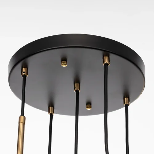 Светильник подвесной Ronin CL326015 Citilux прозрачный на 5 ламп, основание чёрное в стиле классический современный каскад фото 3