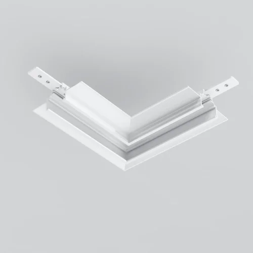 Коннектор угловой для встраиваемого низкопрофильного шинопровода Magnetic track system Exility TRAM034CL-42W Maytoni белый в стиле хай-тек современный для светильников серии Magnetic track system Exility exility тонкая магнитная фото 6