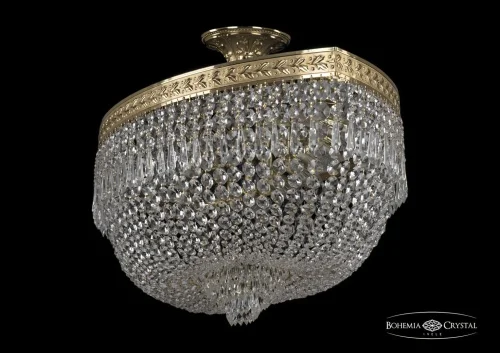 Люстра потолочная хрустальная 19273/100IV G Bohemia Ivele Crystal прозрачная на 14 ламп, основание золотое в стиле классический sp фото 2