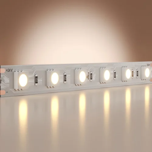 Светодиодная лента 24В 5050 14,4Вт/м 3000K 5м IP 20 201189 Maytoni цвет LED тёплый белый 3000K, световой поток 1400Lm фото 3
