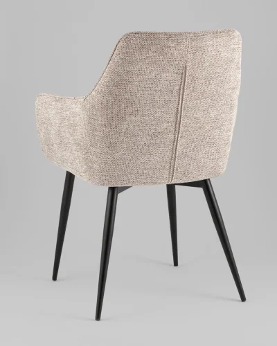 Стул обеденный Lynet, светло-коричневый УТ000039280 Stool Group, коричневый/рогожка, ножки/металл/чёрный, размеры - ***** фото 5