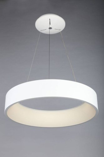 Люстра подвесная LED Enfield OML-45203-42 Omnilux белая на 1 лампа, основание белое в стиле хай-тек кольца фото 2
