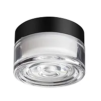 Накладной светильник LED уличный Ronda 7156/6CL Odeon Light уличный IP65 чёрный на 1 лампу, плафон прозрачный в стиле хай-тек LED