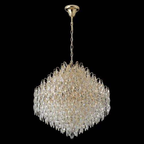 Люстра подвесная HEDONIST SP16 Crystal Lux золотая на 16 ламп, основание золотое в стиле классический флористика фото 5