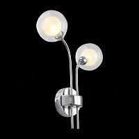 Бра Dualita SL431.101.02 ST-Luce прозрачный белый на 2 лампы, основание хром в стиле современный 