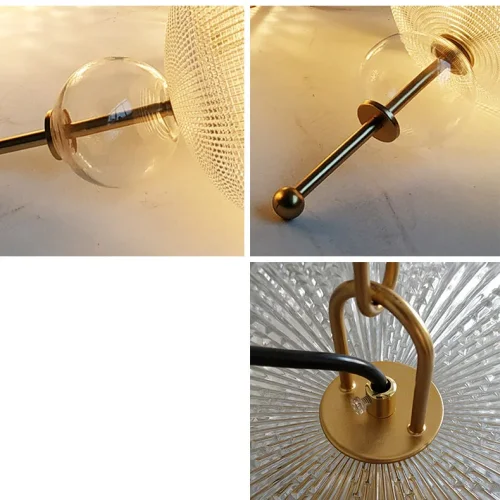 Светильник подвесной AMPLE A 167806-26 ImperiumLoft прозрачный 6 ламп, основание золотое в стиле современный арт-деко  фото 7