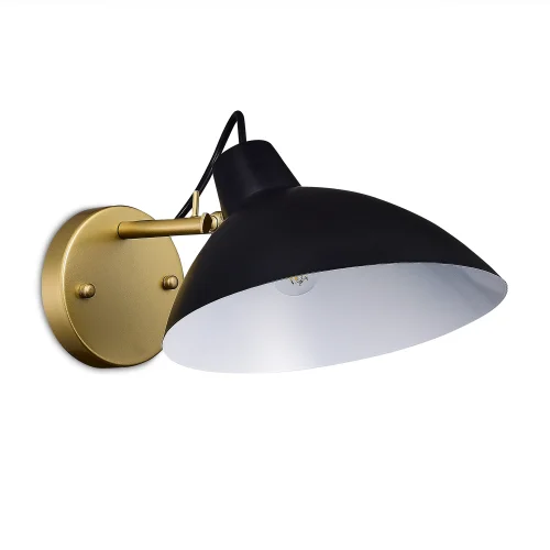 Бра Jarro SL1803.201.01 ST-Luce чёрный на 1 лампа, основание золотое в стиле лофт  фото 2