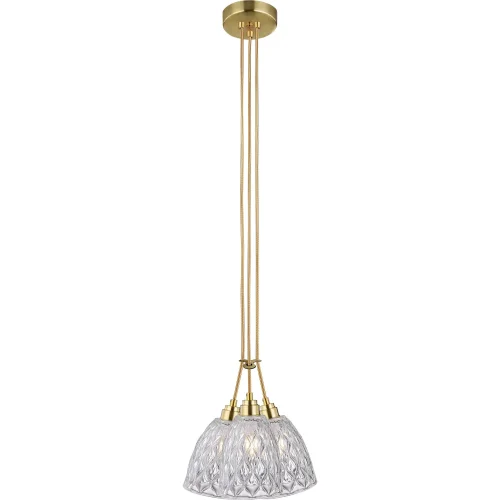 Светильник подвесной Pearle TL5262H Toplight прозрачный 3 лампы, основание золотое в стиле классический 