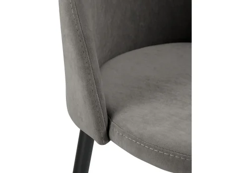 Барный стул Амизуре темно-серый / черный матовый 448663 Woodville, серый/велюр, ножки/металл/чёрный, размеры - ****480*530 фото 6