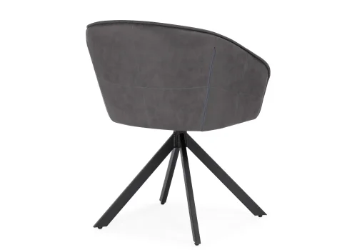 Кресло Дарк крутящиеся серое / графит / черное 571397 Woodville, серый/искусственная замша, ножки/металл/чёрный, размеры - ****720*760мм фото 6