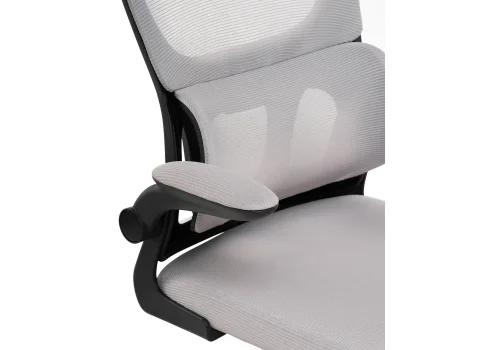 Компьютерное кресло Sprut light gray 15790 Woodville, серый/сетка, ножки/пластик/чёрный, размеры - *1270***640*670 фото 8