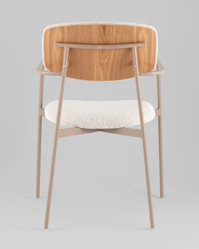 Стул Doe, светло-бежевый, бежевые ножки УТ000040249 Stool Group, бежевый/букле, ножки/металл/бежевый, размеры - *820**** фото 5