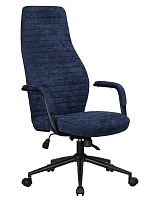 Офисное кресло для руководителей DOBRIN LOKI (синий (VRH230-25)) цвет сиденья синий (VRH230-25), цвет основания черный Dobrin, синий/текстиль, ножки/металл/, размеры - 1175*1260****