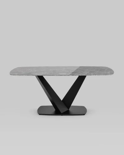 Стол обеденный Аврора, 180*90, керамика черная УТ000036907 Stool Group столешница чёрная из керамика фото 2