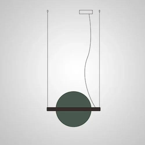 Светильник подвесной LIBERTY L110 Red 208567-23 ImperiumLoft красный на 1 лампу, основание чёрное в стиле современный фото 20