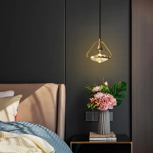 Светильник подвесной BLISS brass 186783-23 ImperiumLoft прозрачный на 1 лампу, основание латунь в стиле современный арт-деко фото 7