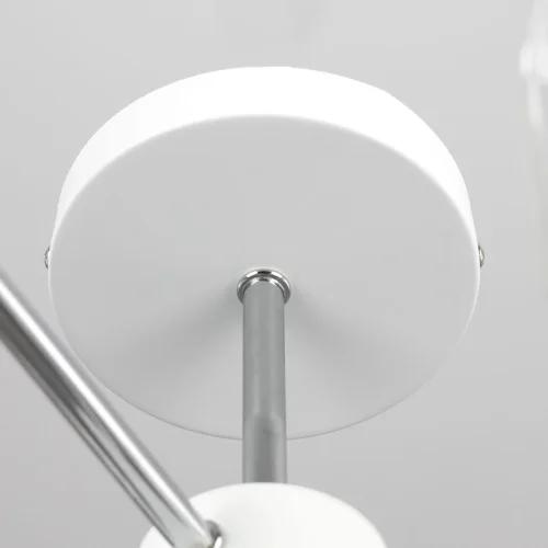 Люстра потолочная Бертон CL140160 Citilux белая прозрачная на 6 ламп, основание белое в стиле современный  фото 10