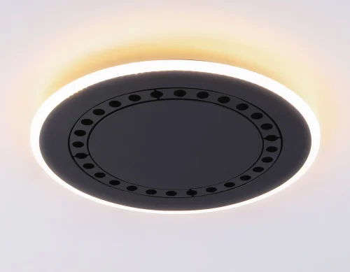 Светильник потолочный LED с пультом FL51407 Ambrella light чёрный 1 лампа, основание чёрное в стиле современный хай-тек с пультом фото 4