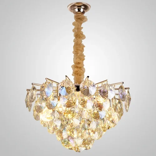 Люстра подвесная CHRISTELLE D80 193702-23 ImperiumLoft прозрачная на 17 ламп, основание золотое в стиле современный 