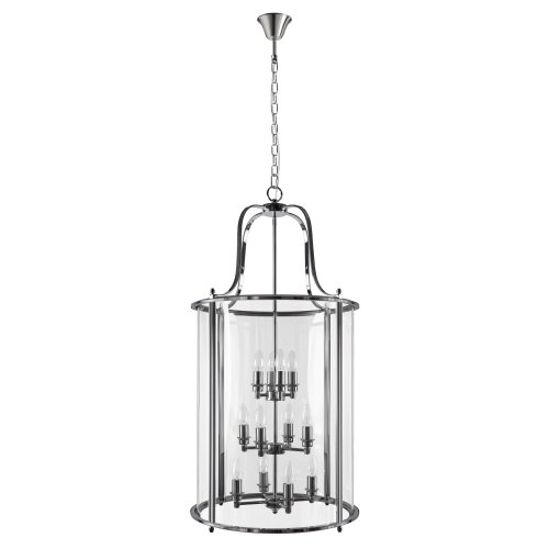 Светильник подвесной Lighthouse 10456/12 CR LOFT IT прозрачный на 12 ламп, основание хром в стиле классический арт-деко Светильник подвесной Lighthouse 10456/12 CR LOFT IT прозрачный на 12 ламп, основание хром в стиле классический арт-деко