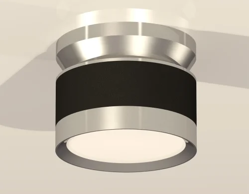 Светильник накладной XS8102055 Ambrella light серебряный чёрный 1 лампа, основание серебряное в стиле хай-тек круглый фото 3