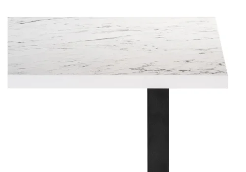 Стол Эльпатия 130х75 мрамор белый / черный матовый 550559 Woodville столешница белая из лдсп фото 5