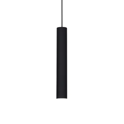 Светильник подвесной LOOK SP1 D06 NERO Ideal Lux чёрный на 1 лампу, основание чёрное в стиле современный трубочки