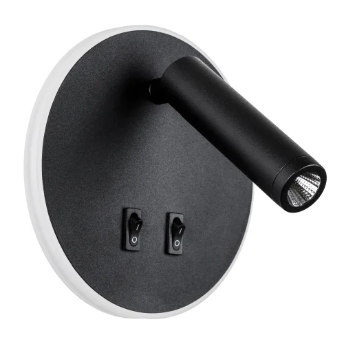 Бра с выключателем LED Muro 808657 Lightstar чёрный на 1 лампу, основание чёрное в стиле современный хай-тек минимализм для чтения Бра с выключателем LED Muro 808657 Lightstar чёрный на 1 лампу, основание чёрное в стиле современный хай-тек минимализм для чтения