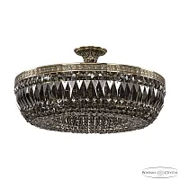 Люстра потолочная 19041/55IV GB R781 Bohemia Ivele Crystal чёрная на 8 ламп, основание золотое в стиле классика sp