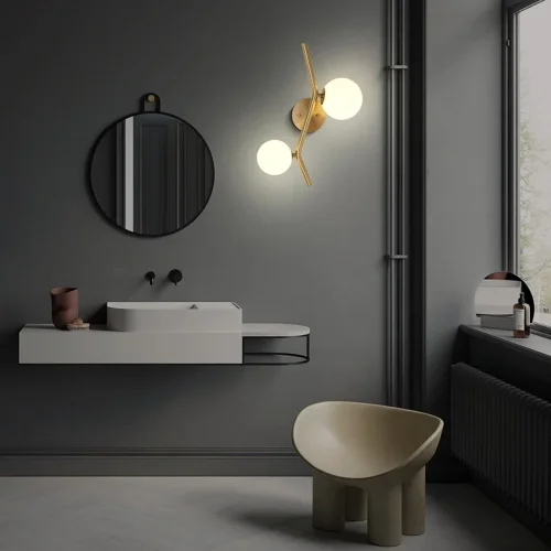 Настенный светильник MATHIA WALL 208290-23 ImperiumLoft белый на 2 лампы, основание латунь в стиле современный фото 7 Настенный светильник MATHIA WALL 208290-23 ImperiumLoft белый на 2 лампы, основание латунь в стиле современный фото 7