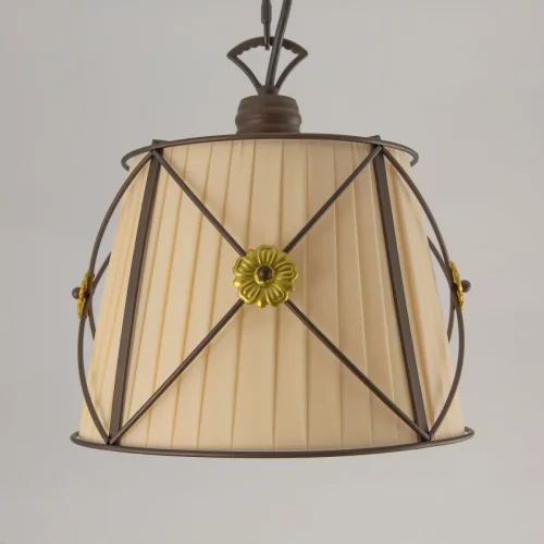 Светильник подвесной Дрезден CL409211 Citilux бежевый 1 лампа, основание коричневое в стиле классический кантри  фото 5