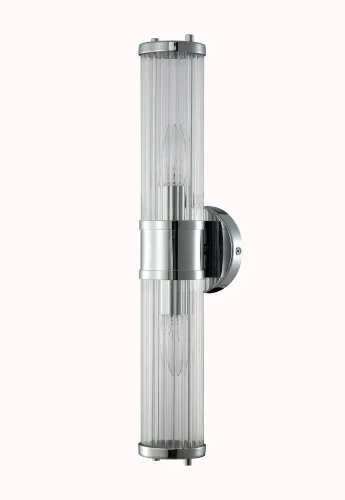 Бра SANCHO AP2 CHROME Crystal Lux прозрачный на 2 лампы, основание хром в стиле классический 