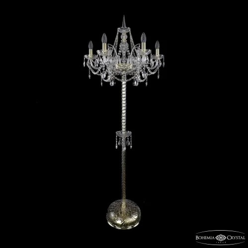 Торшер 1411T2/6/195-165 G Bohemia Ivele Crystal sp без плафона 6 ламп, основание золотое в стиле классический
