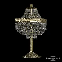 Настольная лампа 19272L6/H/20IV G Bohemia Ivele Crystal прозрачная 2 лампы, основание золотое металл в стиле классический sp