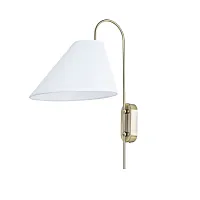 Бра Rondo A4086AP-1AB Arte Lamp белый на 1 лампу, основание античное бронза в стиле современный 