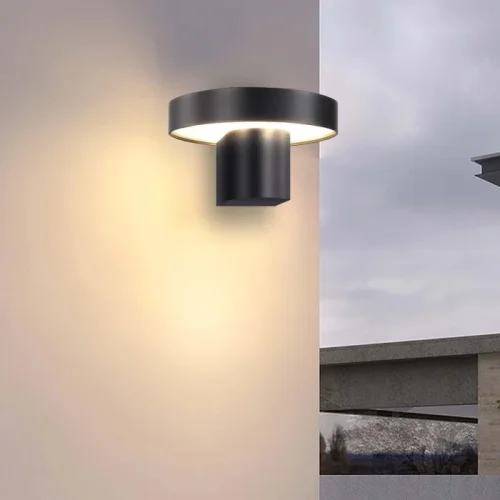 Настенный светильник LED уличный Grybas 4640-1W Favourite уличный IP65 чёрный на 1 лампу, плафон белый в стиле современный LED фото 3