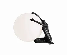 Настольная лампа Полли 07635-1T,19 Kink Light белая на 1 лампу, основание чёрное металл в стиле современный 