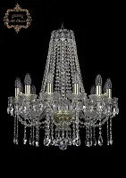 Люстра подвесная хрустальная 11.12.12.195.h-63.Gd.Sp Bohemia Art Classic прозрачная на 12 ламп, основание золотое в стиле классический 