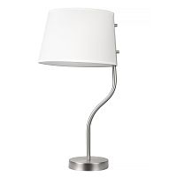 Настольная лампа Хилтон / Hilton 10527T Nickel LOFT IT белая на 1 лампу, основание никель металл в стиле современный американский 