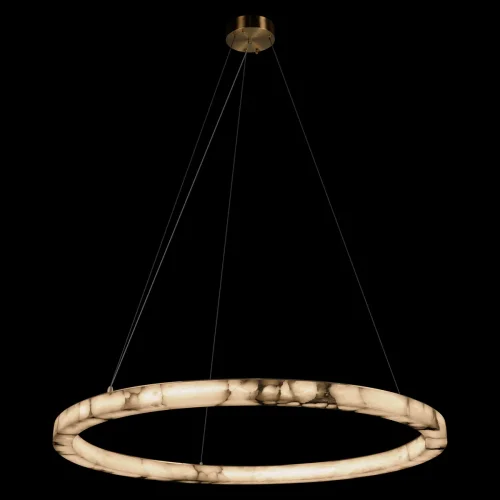 Светильник подвесной LED Mondrian 10408/1000 LOFT IT белый на 1 лампу, основание бронзовое в стиле современный кольца фото 2